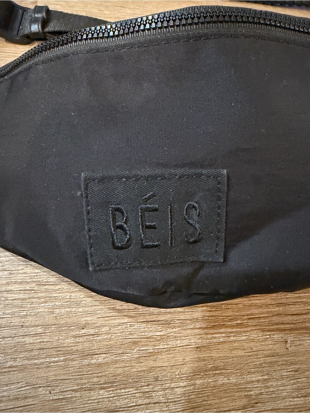 BEIS Black Canvas Sling Belt Bag with Braided Strap - Picture 11 of 13